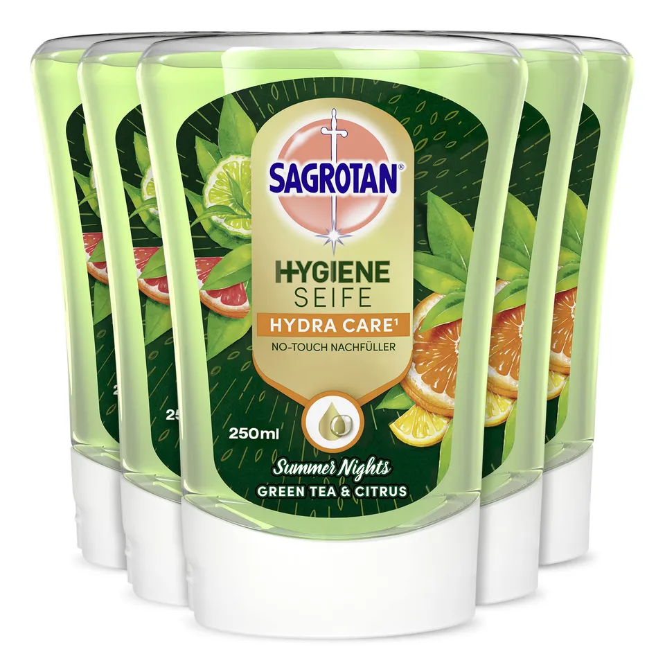 sagrotan-no-touch-nachf-ller-summer-nights-fl-ssig-handseife-5-x-250-ml image 1