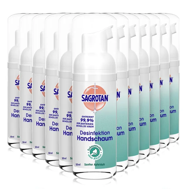 sagrotan-desinfektion-handschaum-antibakterieller-schaum-12x-50-ml-reiseformat image 1