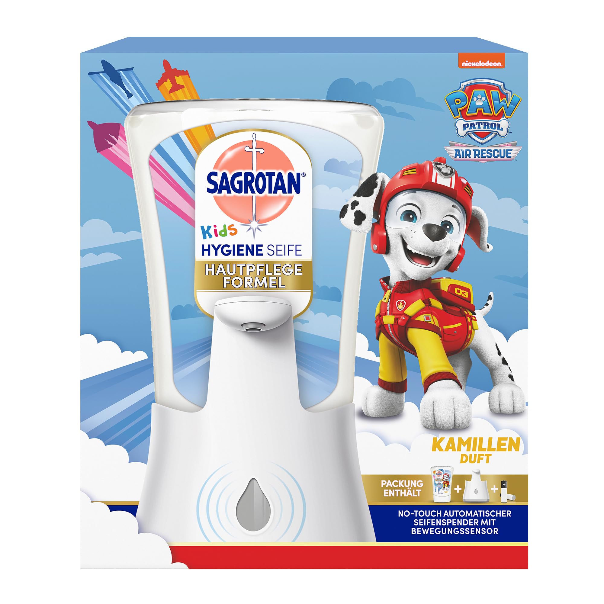 sagrotan-no-touch-kids-hygiene-seife-starter-set-kamille-automatischer-seifenspe image 2