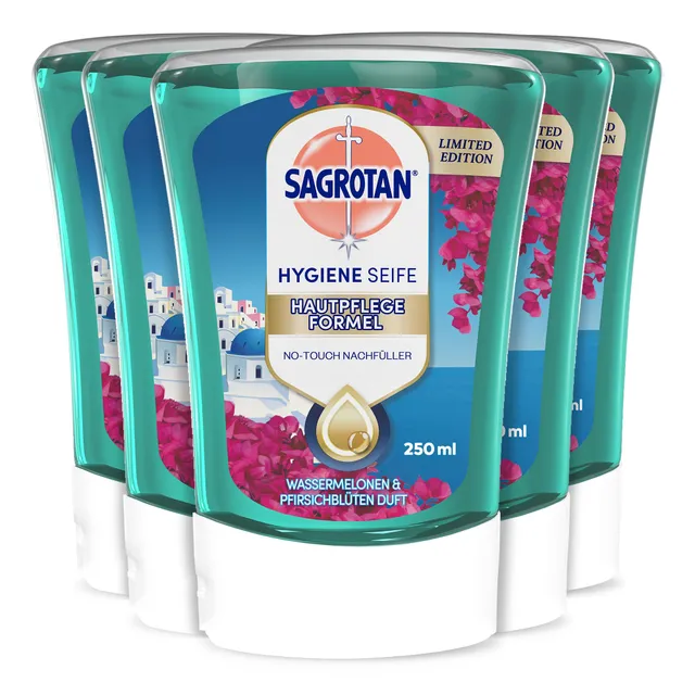 sagrotan-no-touch-nachf-ller-floral-coast-5-x-250-ml-handseife image 1