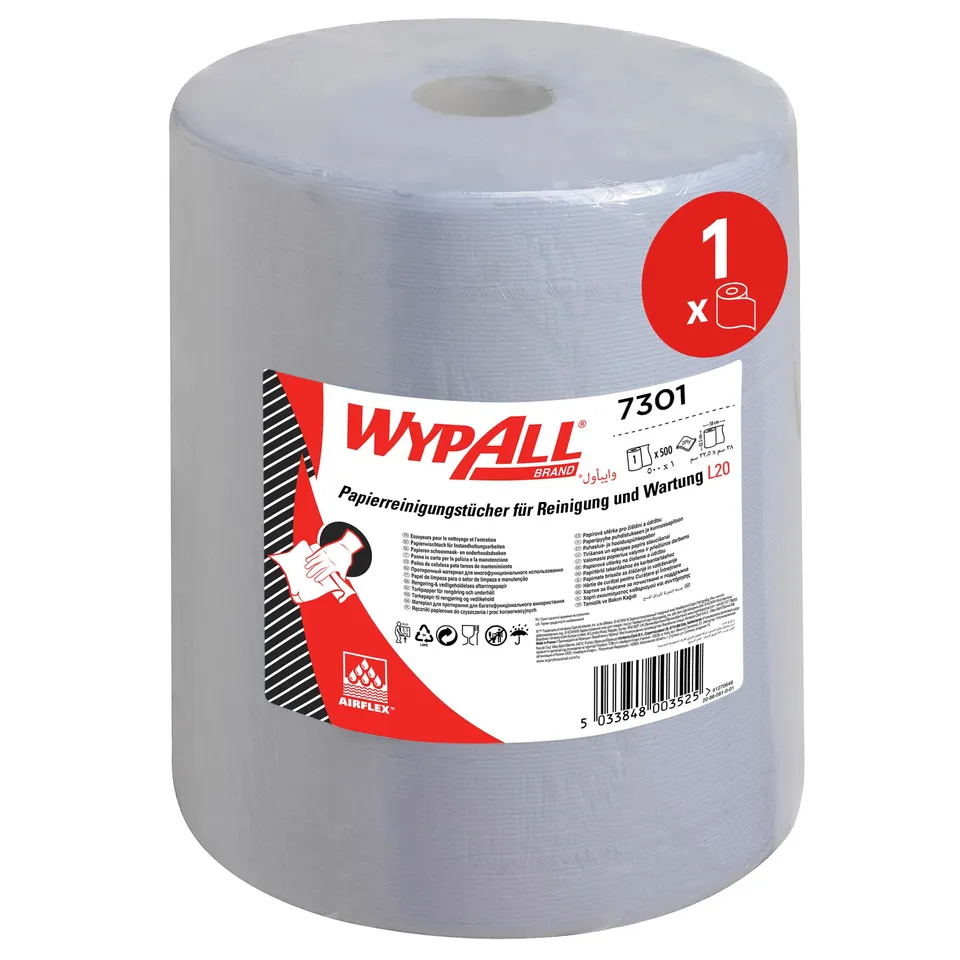 wypall-l20-reinigungs-und-wartungspapier-7301-gro-rolle-500-t-cher image 1