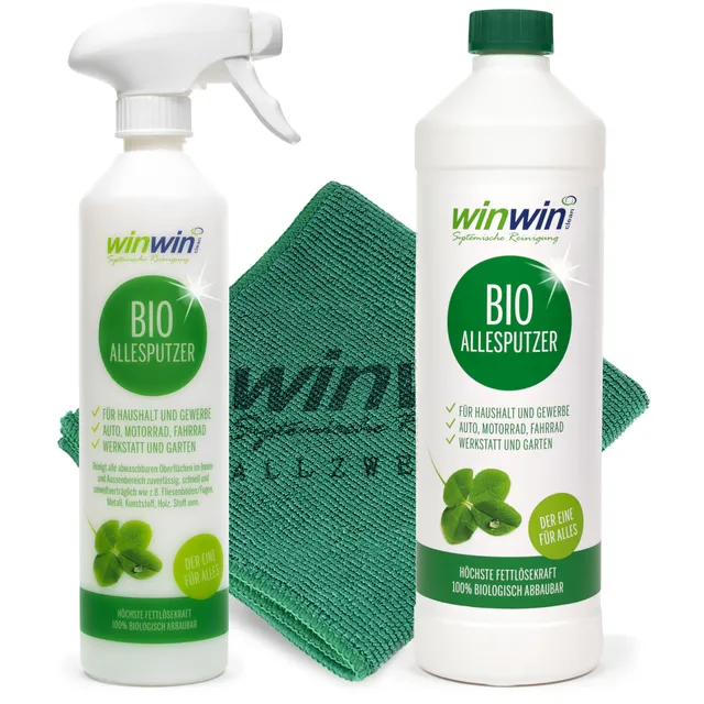 winwinclean-bio-allesputzer-1000-ml-set-mit-dosierflasche-tuch image 1