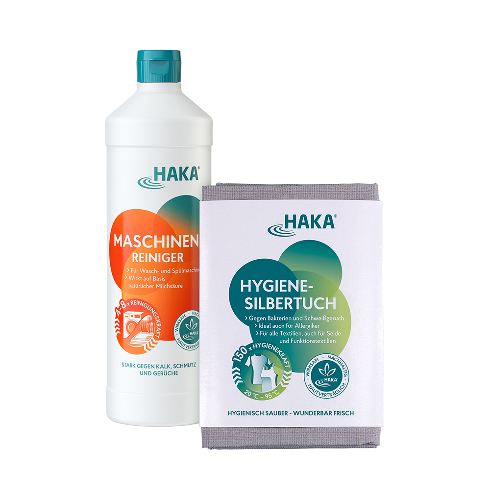 haka-set-hygiene-profis-silbertuch-sp-l-und-waschmaschinenreiniger-1l image 1