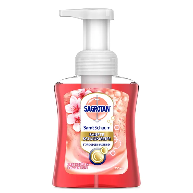 sagrotan-samt-schaum-seife-kirschbl-te-rose-250-ml-schaumseife image 1