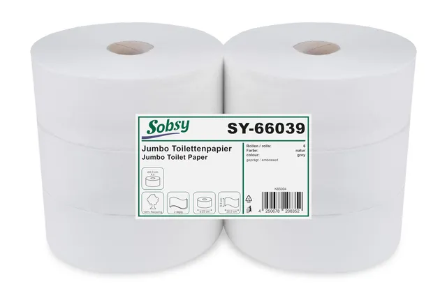 sobsy-jumbo-toilettenpapier-2-lagig-recycling-natur-25-cm-gro-rolle image 1