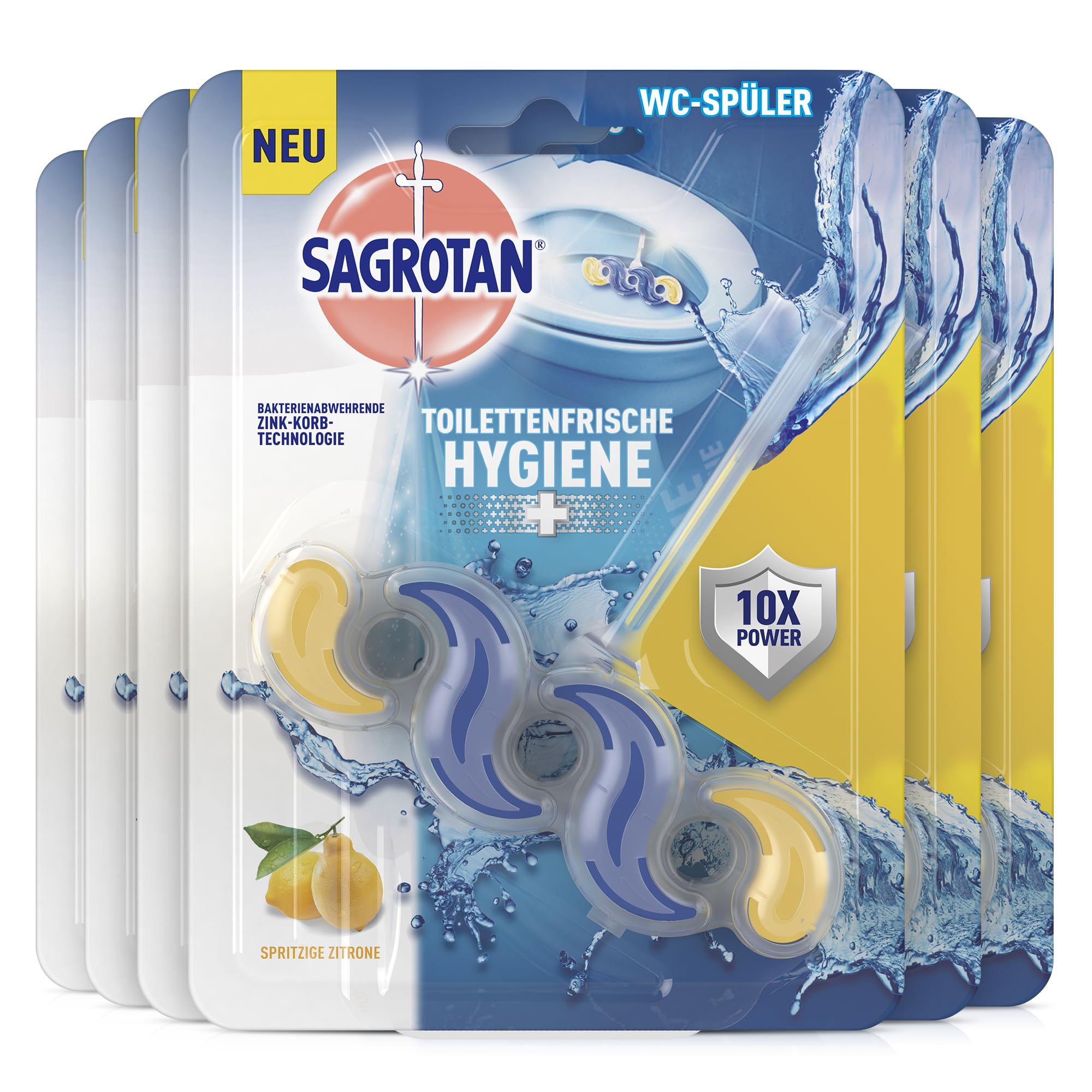 sagrotan-toilettenfrische-hygiene-plus-wc-sp-ler-spritzige-zitrone-6er-pack image 1