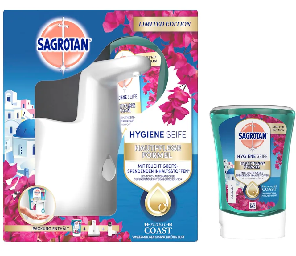 sagrotan-no-touch-starter-set-floral-coast-summer-edition-ger-t-2-x-250-ml image 1