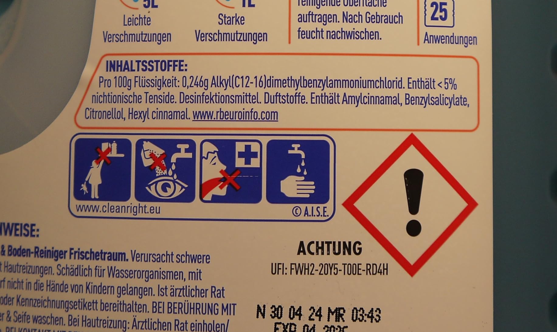 Mein Standard fürs Wischen