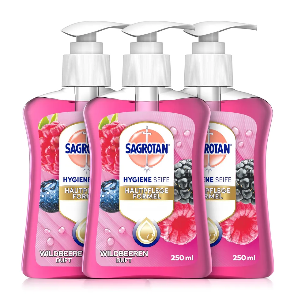 sagrotan-handseife-brombeere-waldfr-chte-3x250ml image 1