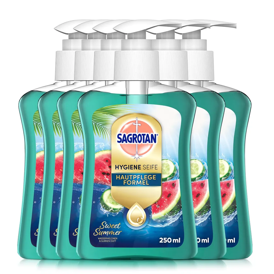 sagrotan-handseife-sweet-summer-limited-edition-6x250-ml image 1