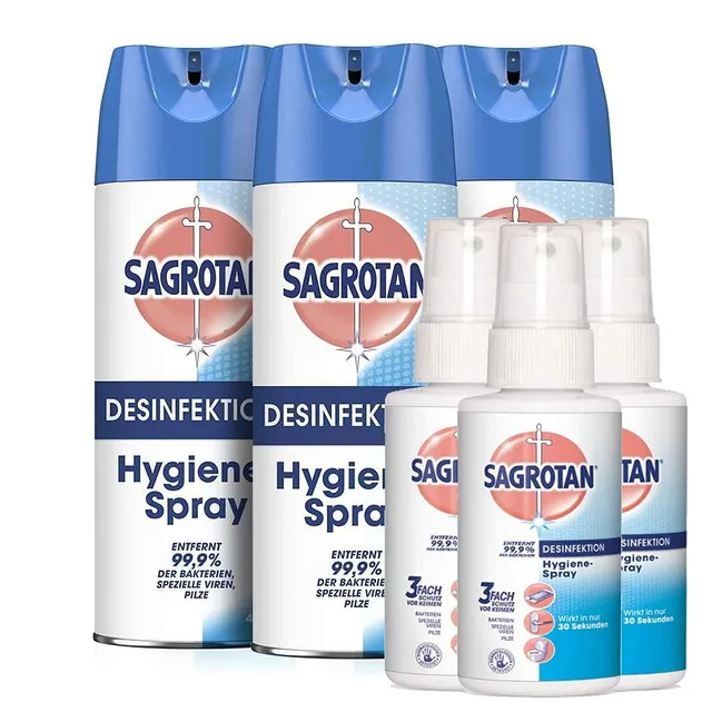 sagrotan-hygiene-reinigungsset-desinfektionsspray-set-3x-400-ml-aerosol-3x-100-m image 1