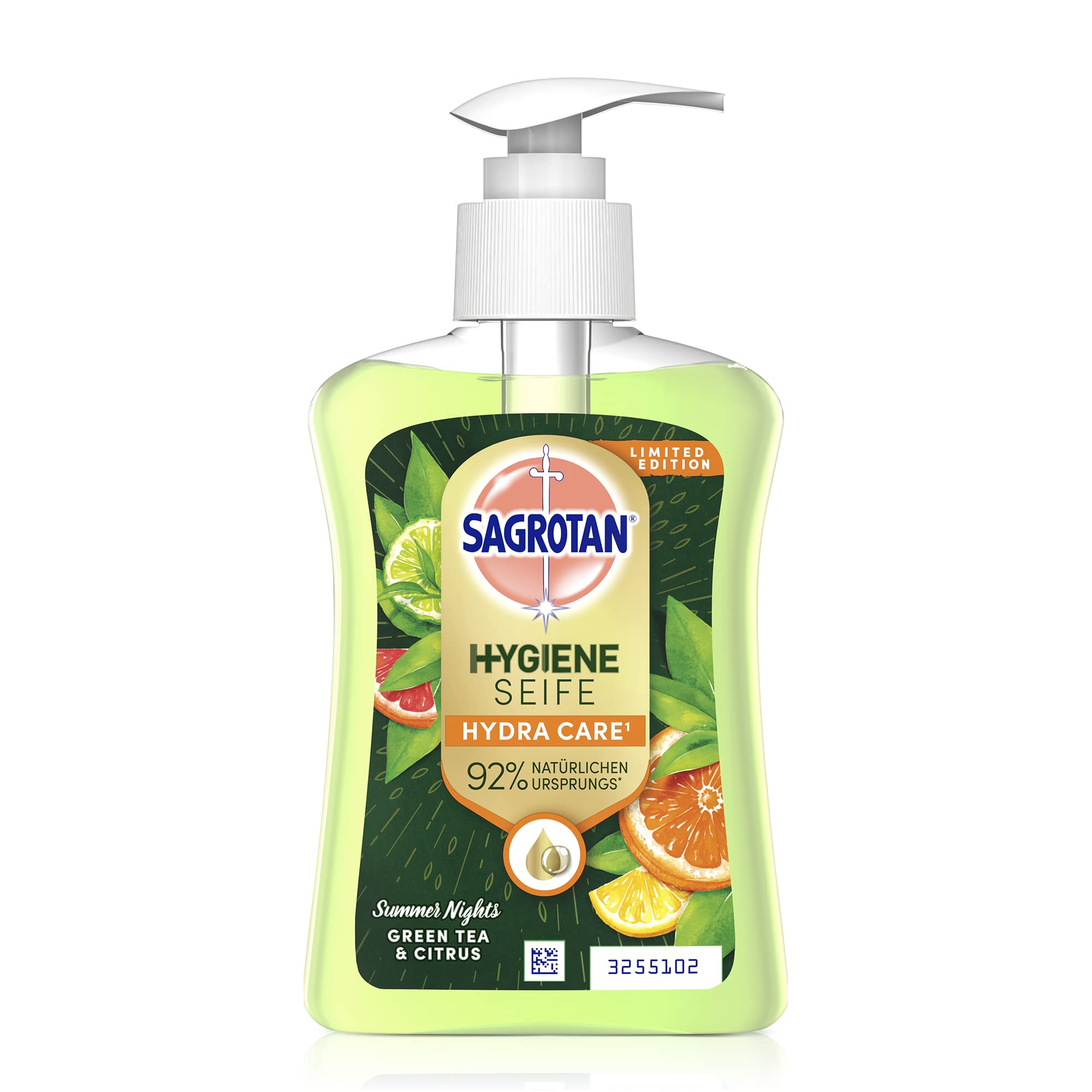 sagrotan-handseife-summer-nights-fl-ssigseife-gr-ner-tee-citrus-6-x-250-ml image 2