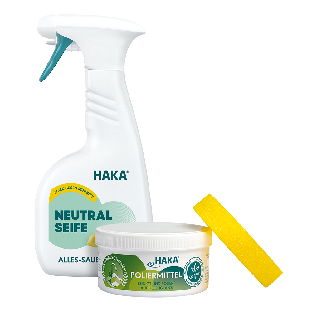 haka-reinigen-glanz-neutralseife-spray-poliermittel-set image 1