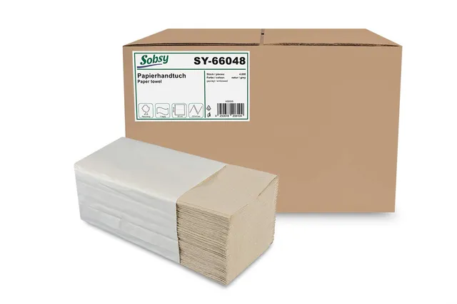 sobsy-papierhandt-cher-zz-v-falz-1-lagig-recycling-gr-n-4000-blatt image 1