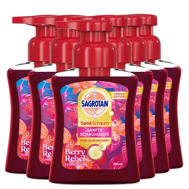 sagrotan-schaumseife-erdbeeren-duft-design-edition-250-ml-6er-pack image 1