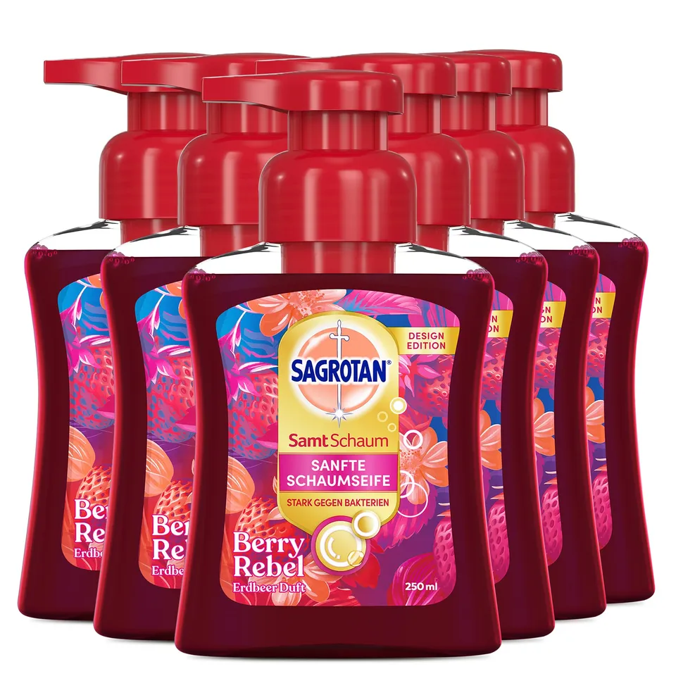 sagrotan-schaumseife-erdbeeren-duft-design-edition-250-ml-6er-pack image 1