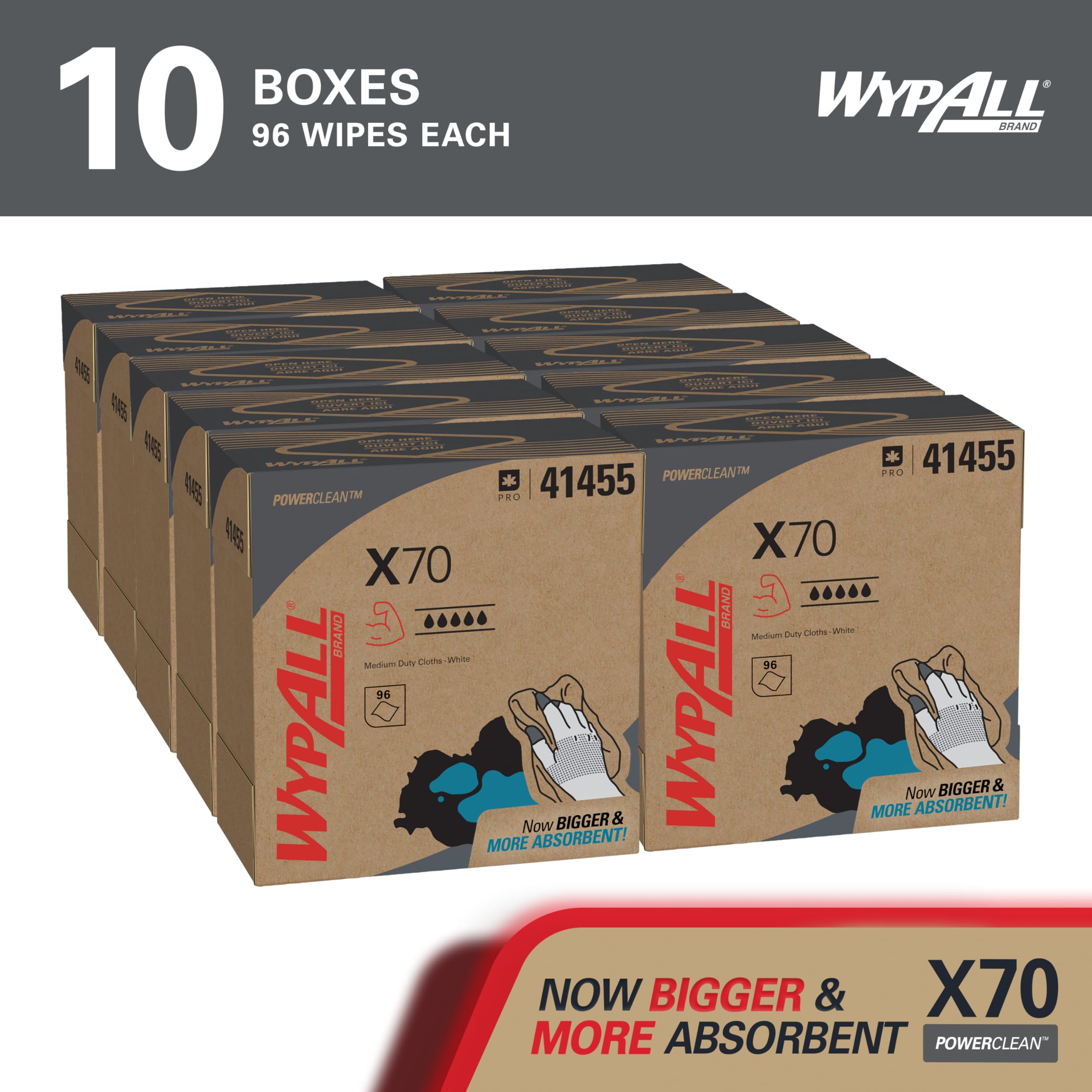 wypall-powerclean-x70-medium-duty-t-cher-pop-up-box-10-x-100-blatt image 2