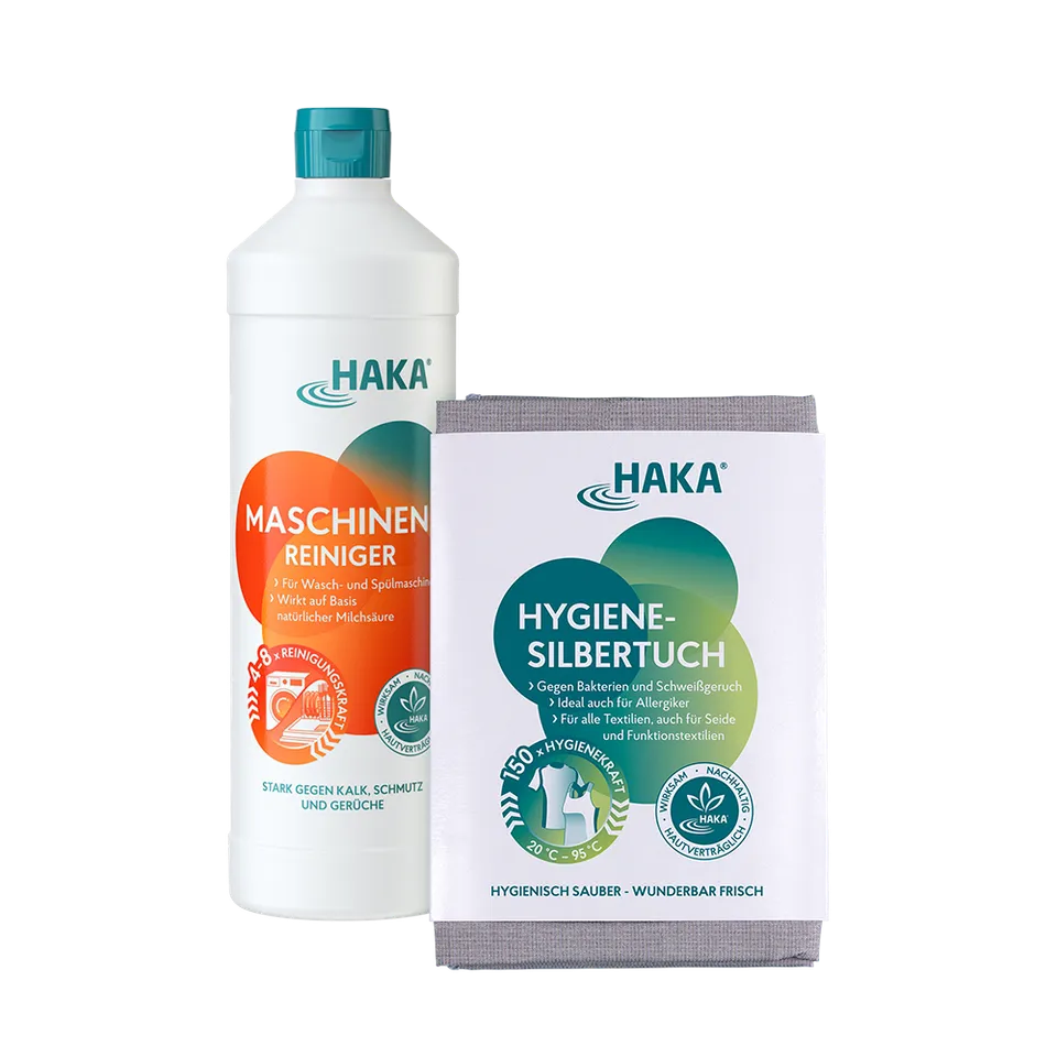 haka-set-hygiene-profis-silbertuch-sp-l-und-waschmaschinenreiniger-1l image 1