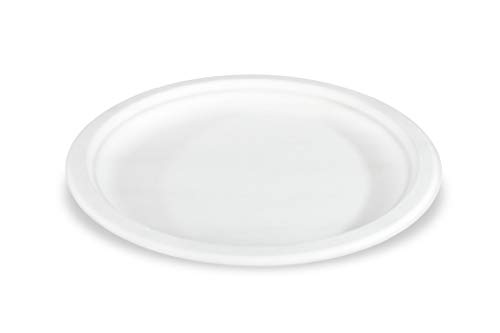 sobsy-pappteller-rund-aus-zuckerrohr-23-cm-wei-500-st-ck image 2