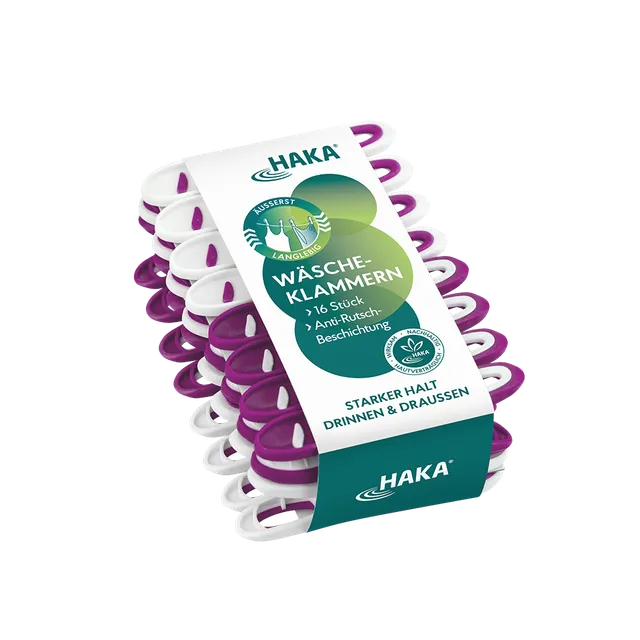 haka-w-scheklammern-brombeer-wei-16-stk image 1