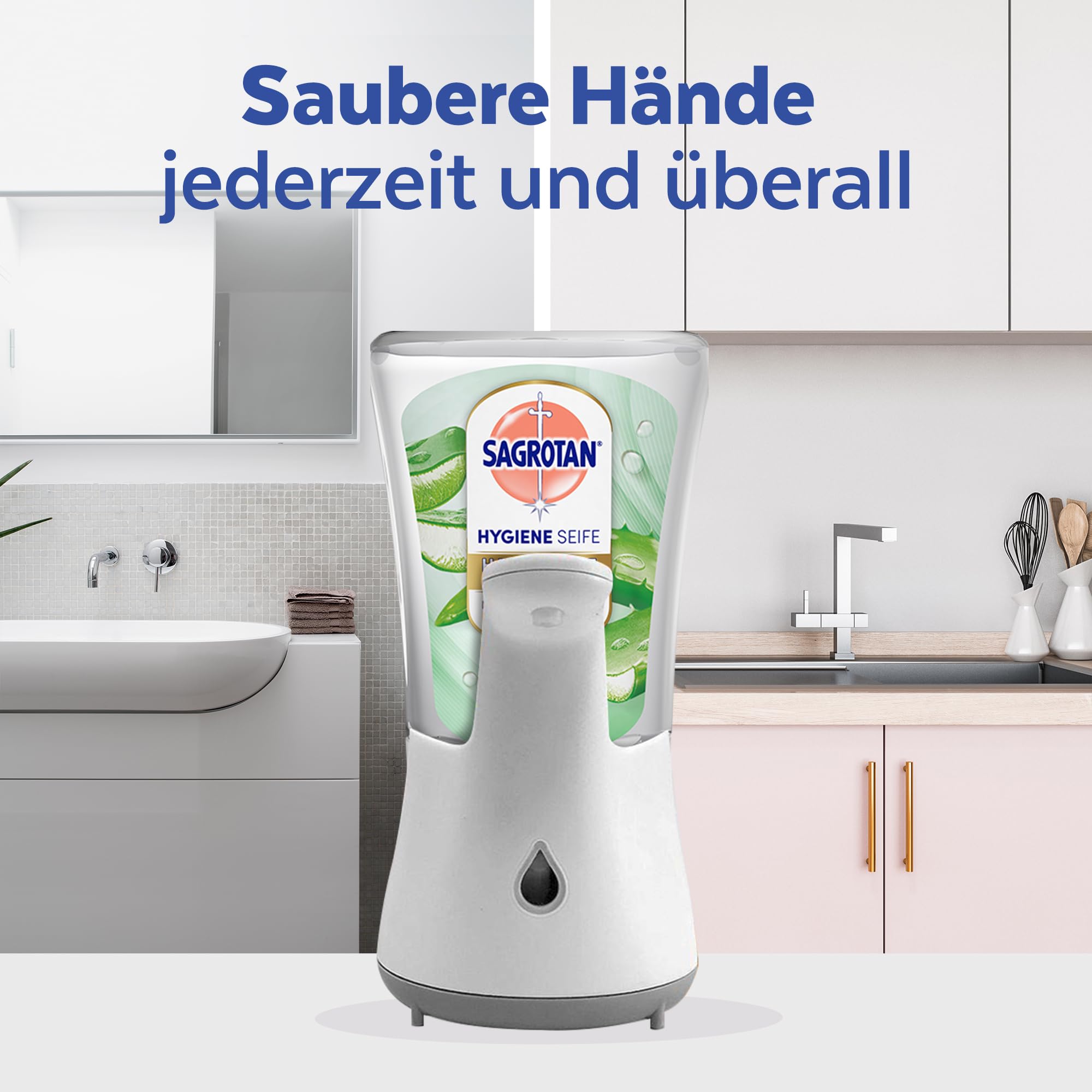 sagrotan-no-touch-automatischer-seifenspender-wei-2-x-250-ml-aloe-vera image 5