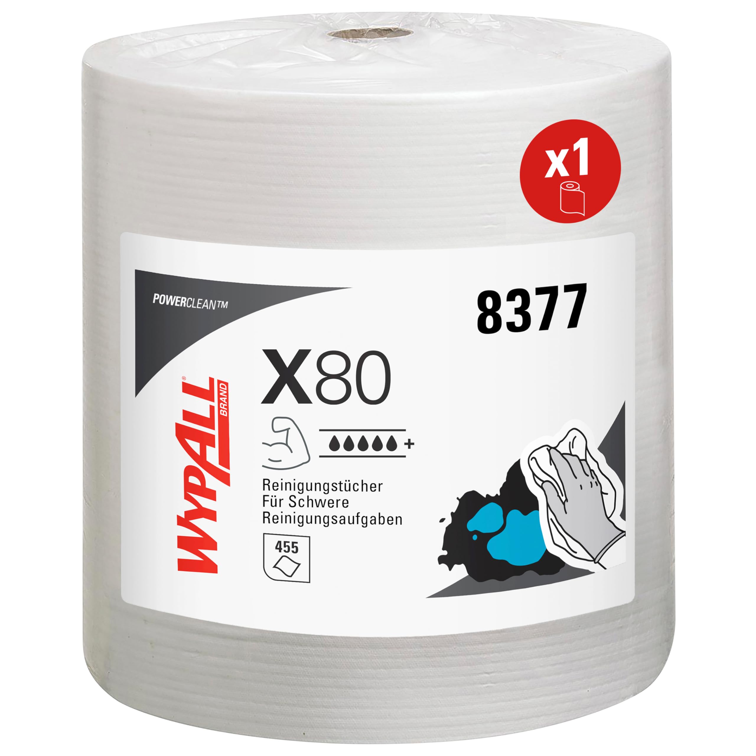 wypall-x80-reinigungst-cher-8377-rolle-1-x-455-t-cher-wei image 2
