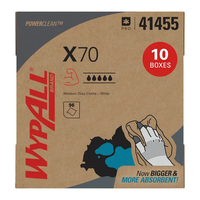 wypall-powerclean-x70-medium-duty-t-cher-pop-up-box-10-x-100-blatt image 1