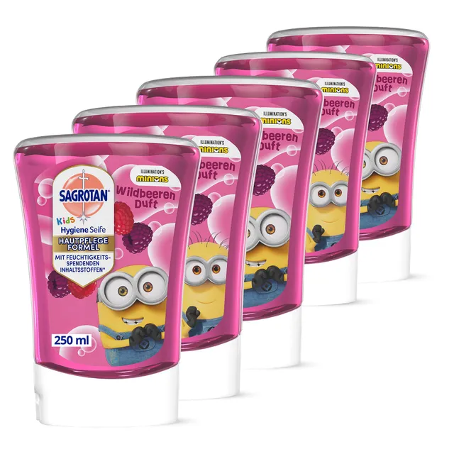 sagrotan-kids-no-touch-nachf-ller-wildbeeren-fl-ssig-handseife-5-x-250-ml image 1