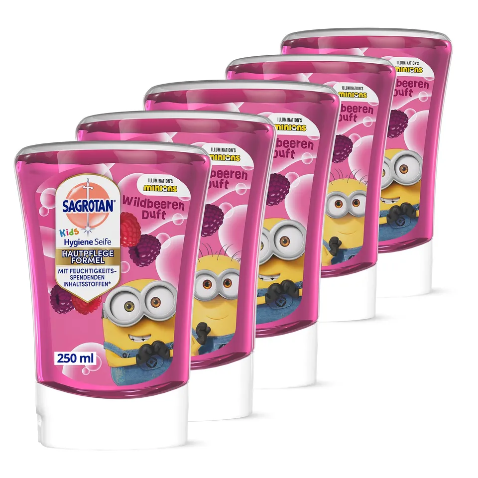 sagrotan-kids-no-touch-nachf-ller-wildbeeren-fl-ssig-handseife-5-x-250-ml image 1