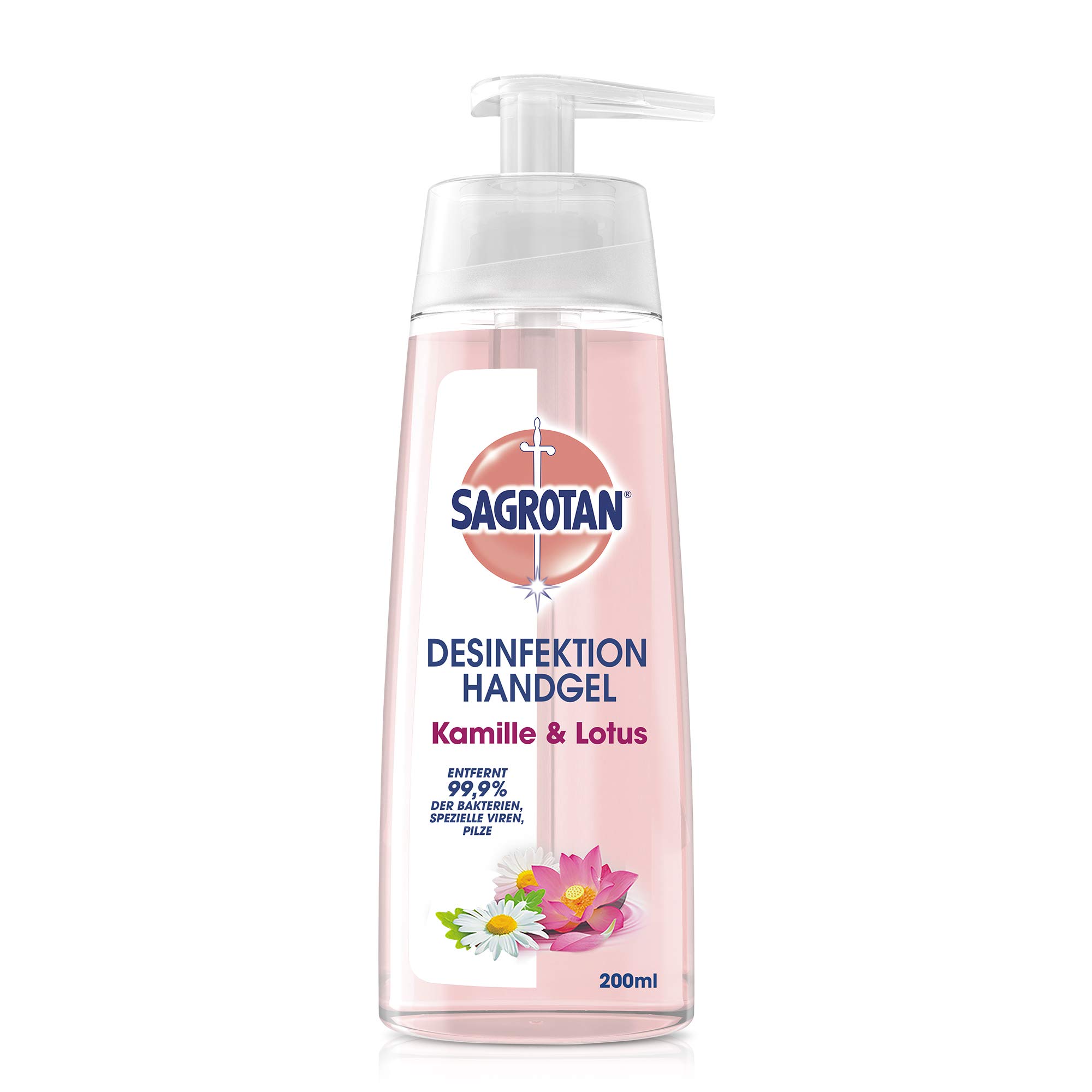 sagrotan-hand-desinfektionsgel-kamille-lotus-200ml-spender image 1