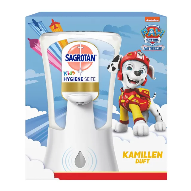 sagrotan-no-touch-kids-hygiene-seife-starter-set-kamille-automatischer-seifenspe image 1