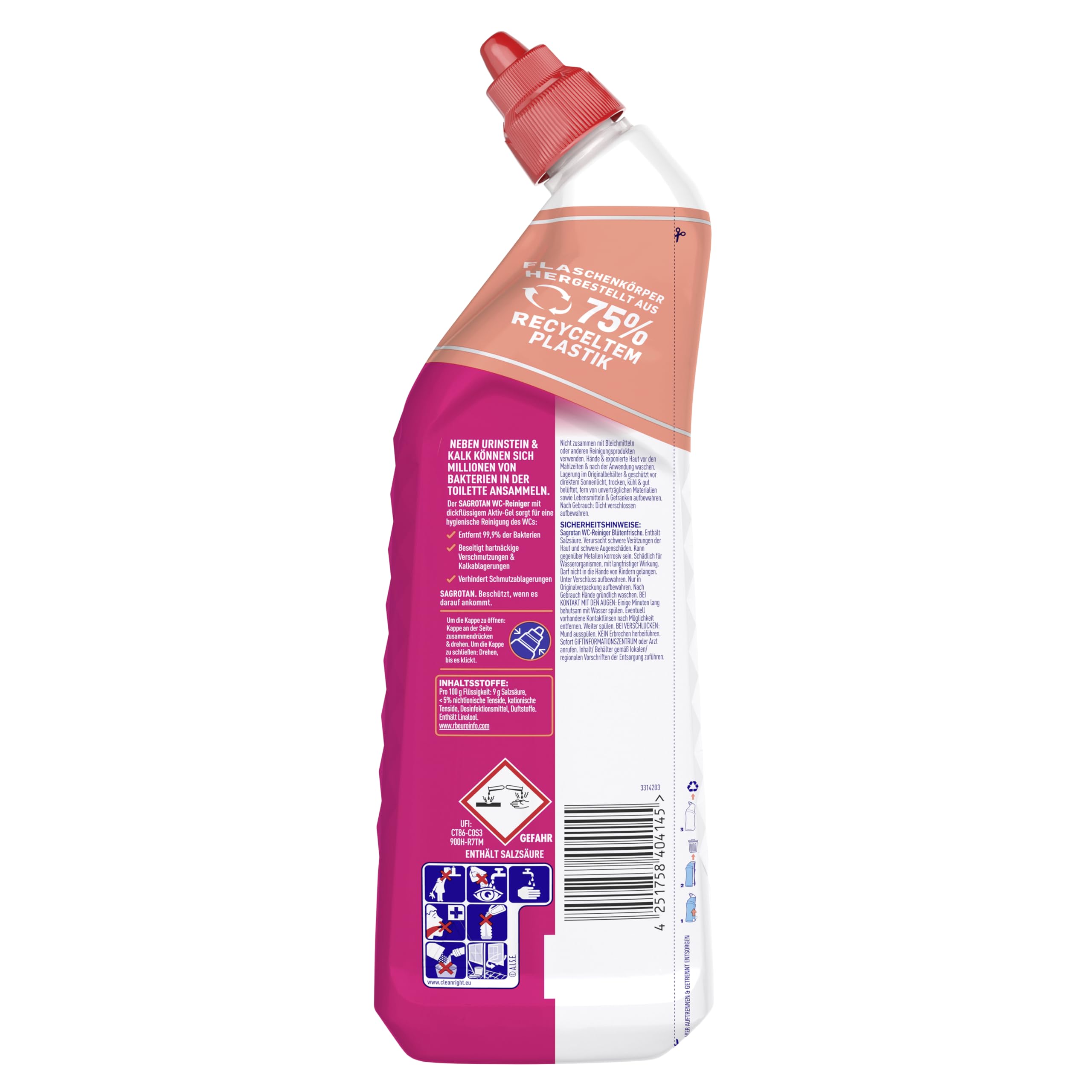 sagrotan-wc-reiniger-bl-tenfrische-750ml-2in1 image 3