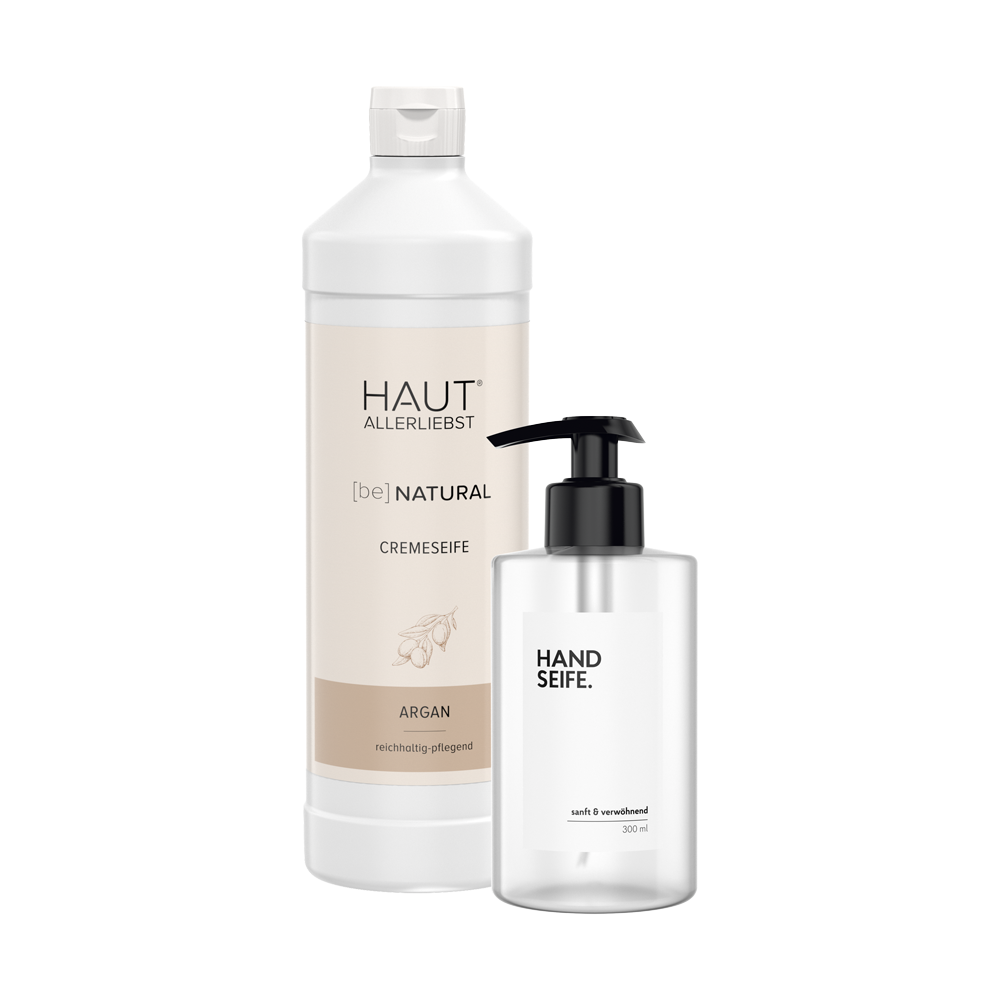 haka-cremeseife-argan-1l-seifenspender-300-ml-set image 1