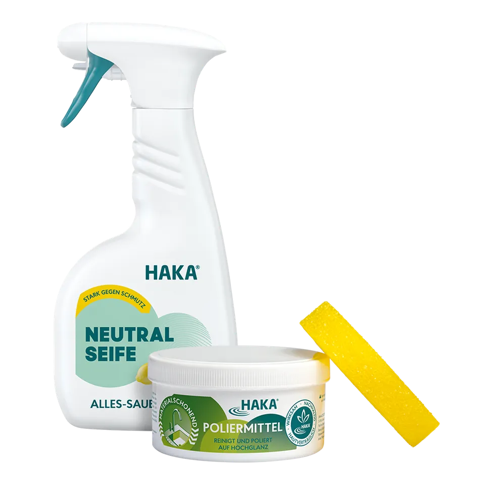 haka-reinigen-glanz-neutralseife-spray-poliermittel-set image 1