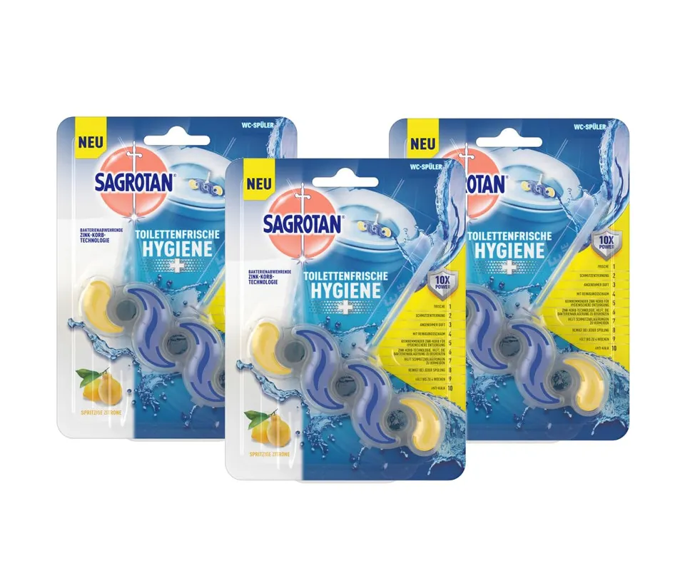 sagrotan-wc-sp-ler-toilettenfrische-hygiene-plus-spritzige-zitrone-3er-pack image 1