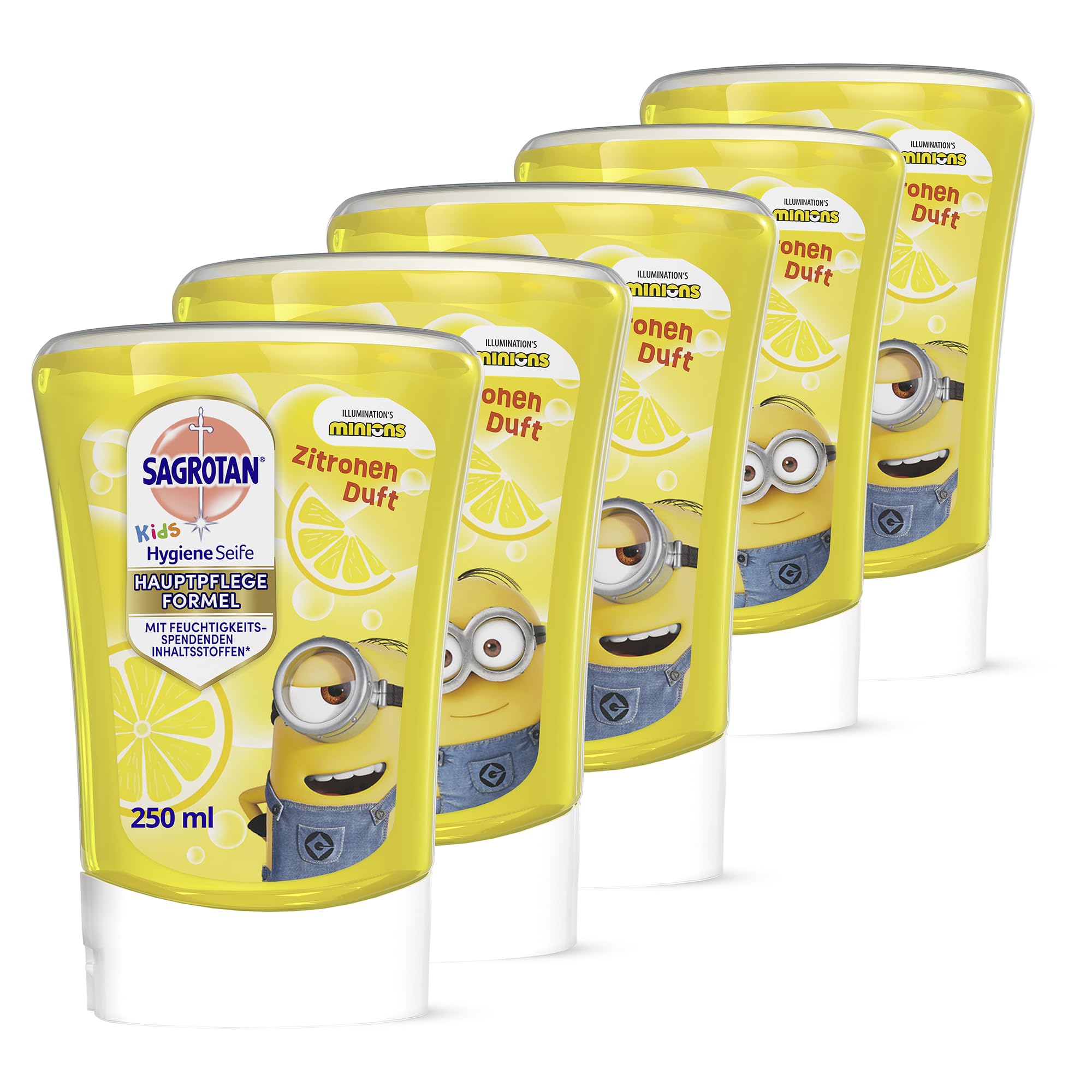 sagrotan-kids-no-touch-nachf-ller-zitrone-minions-5-x-250-ml image 1