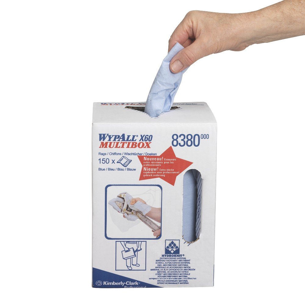 wypall-x60-general-clean-8380-reinigungstuchrolle-150-blaue-t-cher-1-lagig image 7