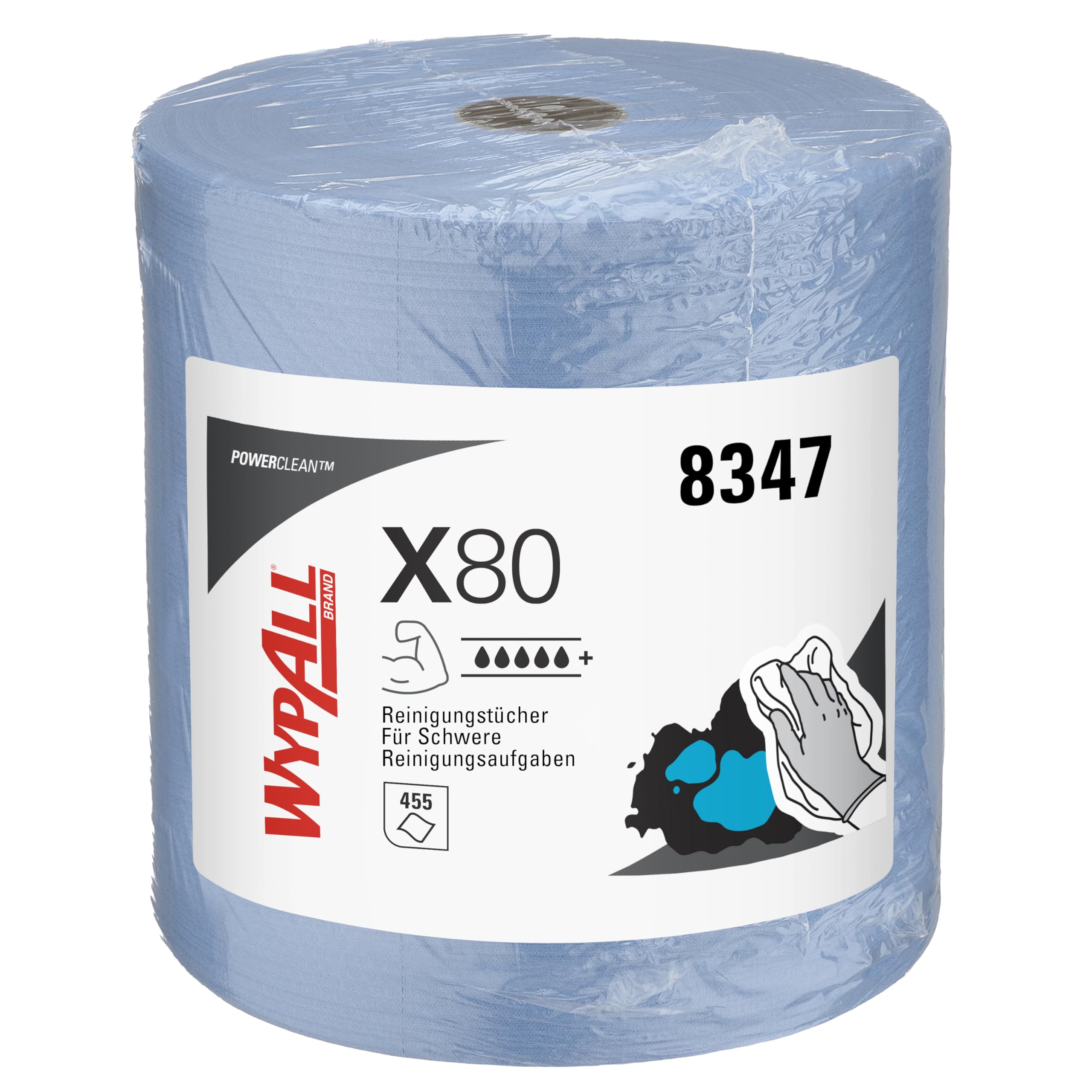 wypall-x80-powerclean-werkstatt-t-cher-gro-rolle-blau-455-t-cher image 1