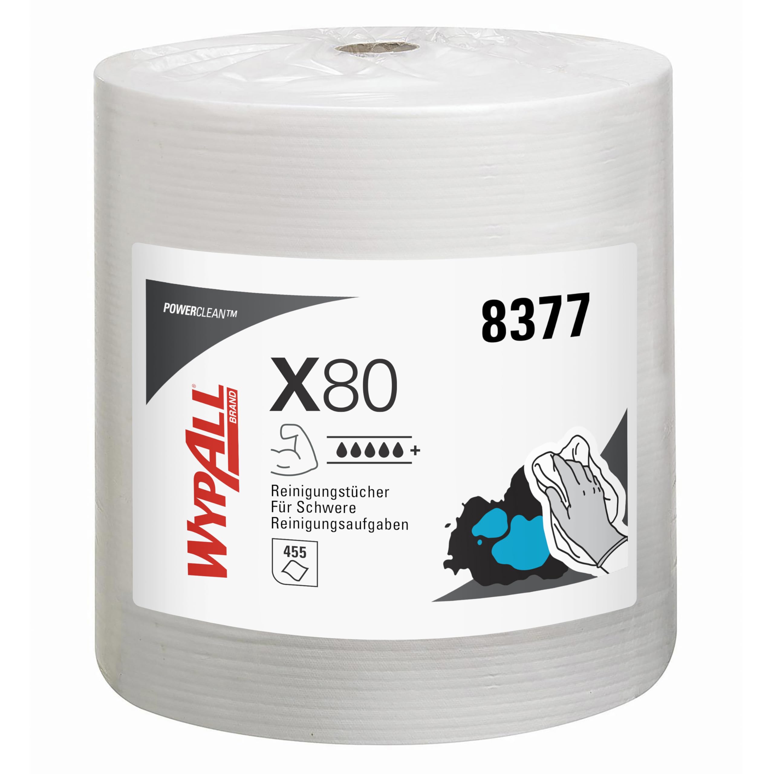 wypall-x80-reinigungst-cher-8377-rolle-1-x-455-t-cher-wei image 1