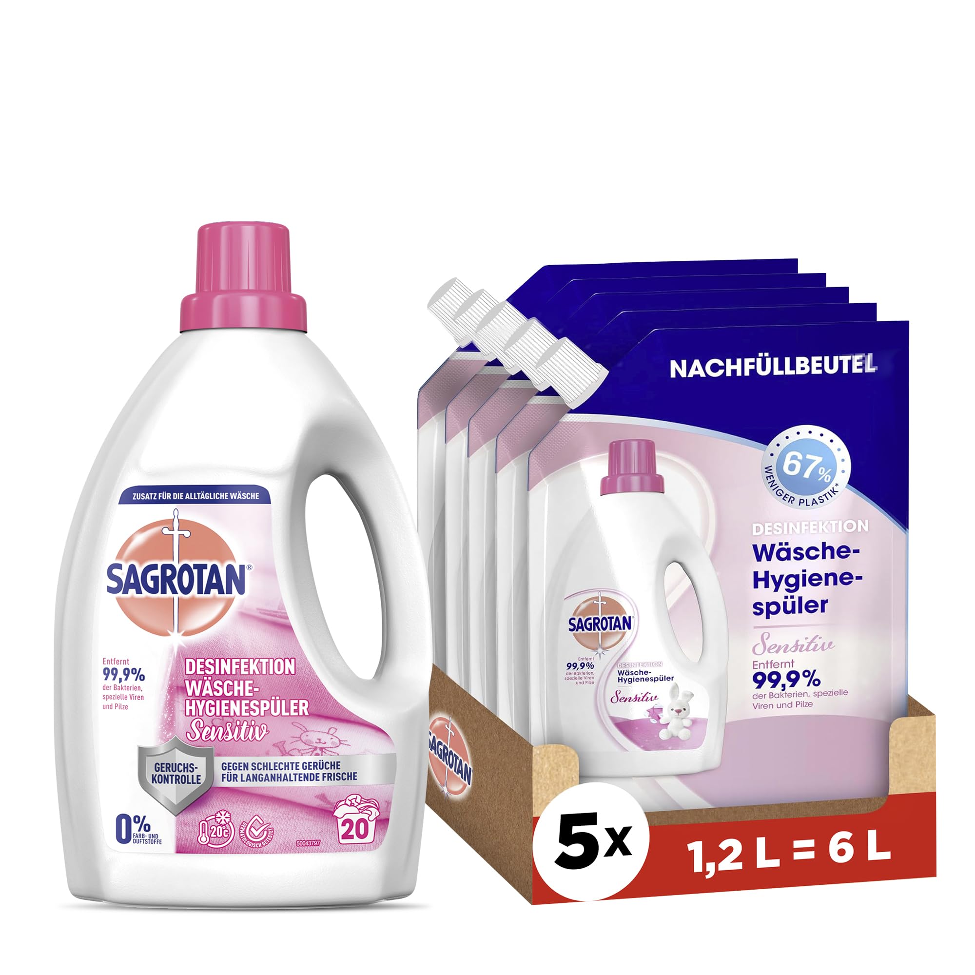 sagrotan-w-sche-hygienesp-ler-sensitiv-7-5l-set-1-5l-5x1-2l-nachf-ller image 1