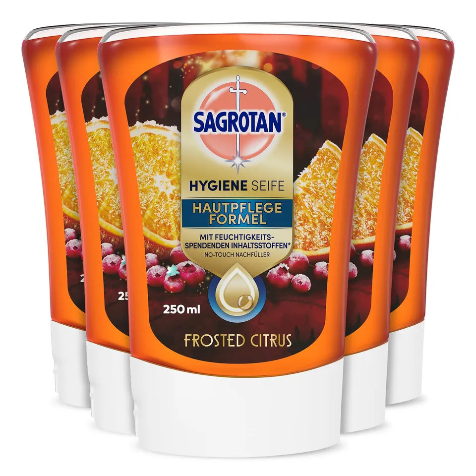 sagrotan-hygiene-seife-frosted-citrus-nachf-llung-5-x-250-ml image 1