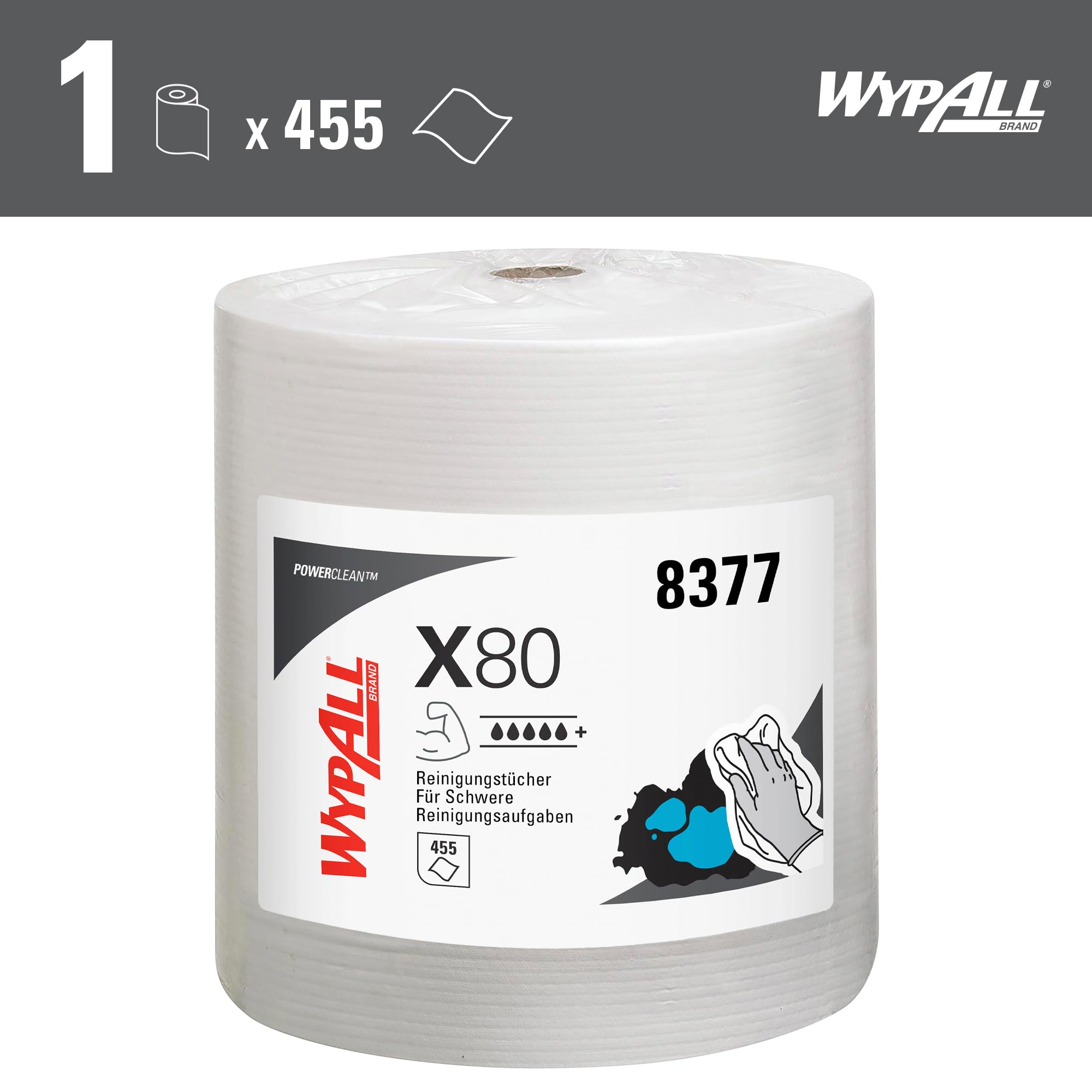 wypall-x80-reinigungst-cher-8377-rolle-1-x-455-t-cher-wei image 3