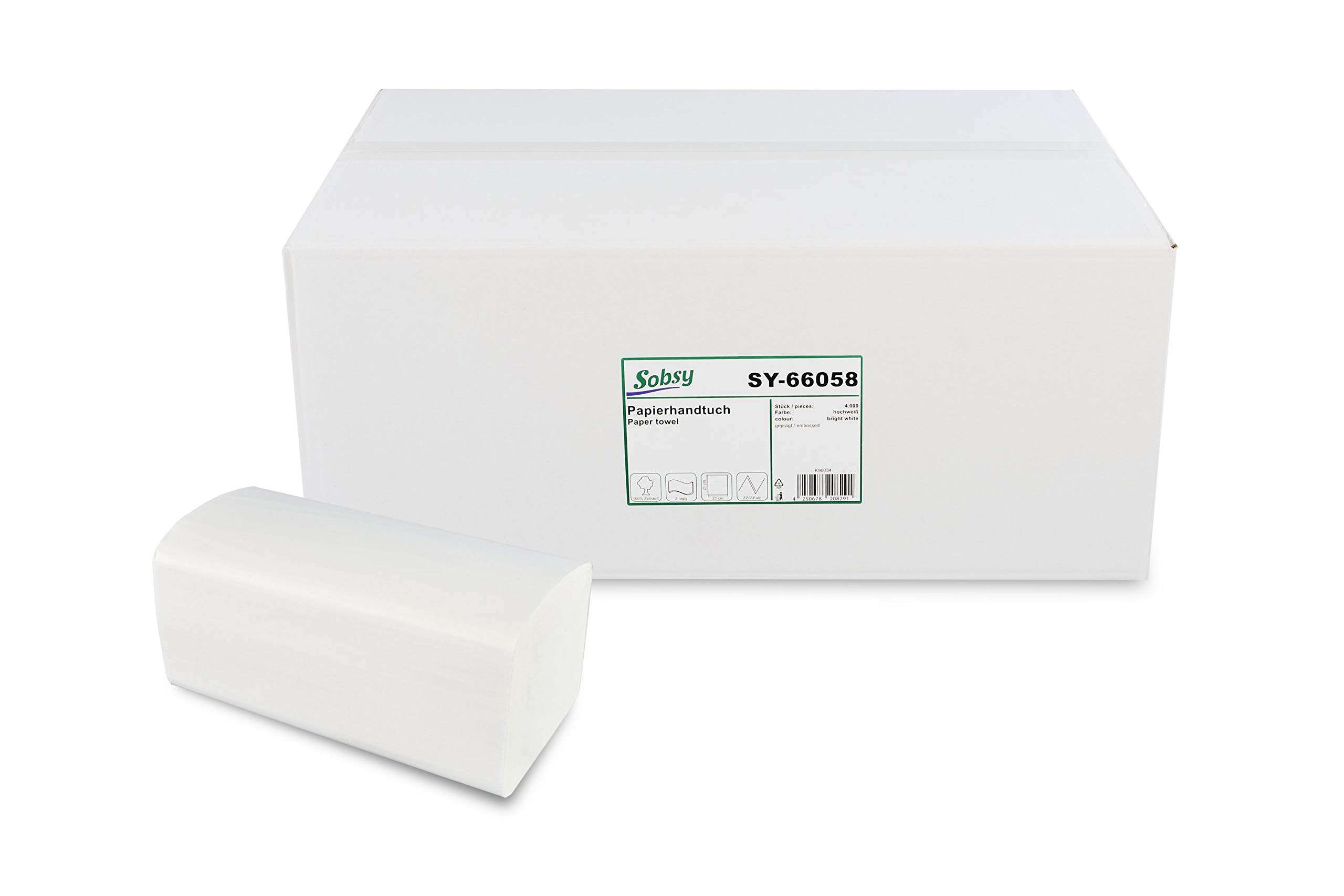 sobsy-papierhandt-cher-zz-v-falz-2-lagig-hochwei-zellstoff-21-x-21-cm-4000-blatt image 1