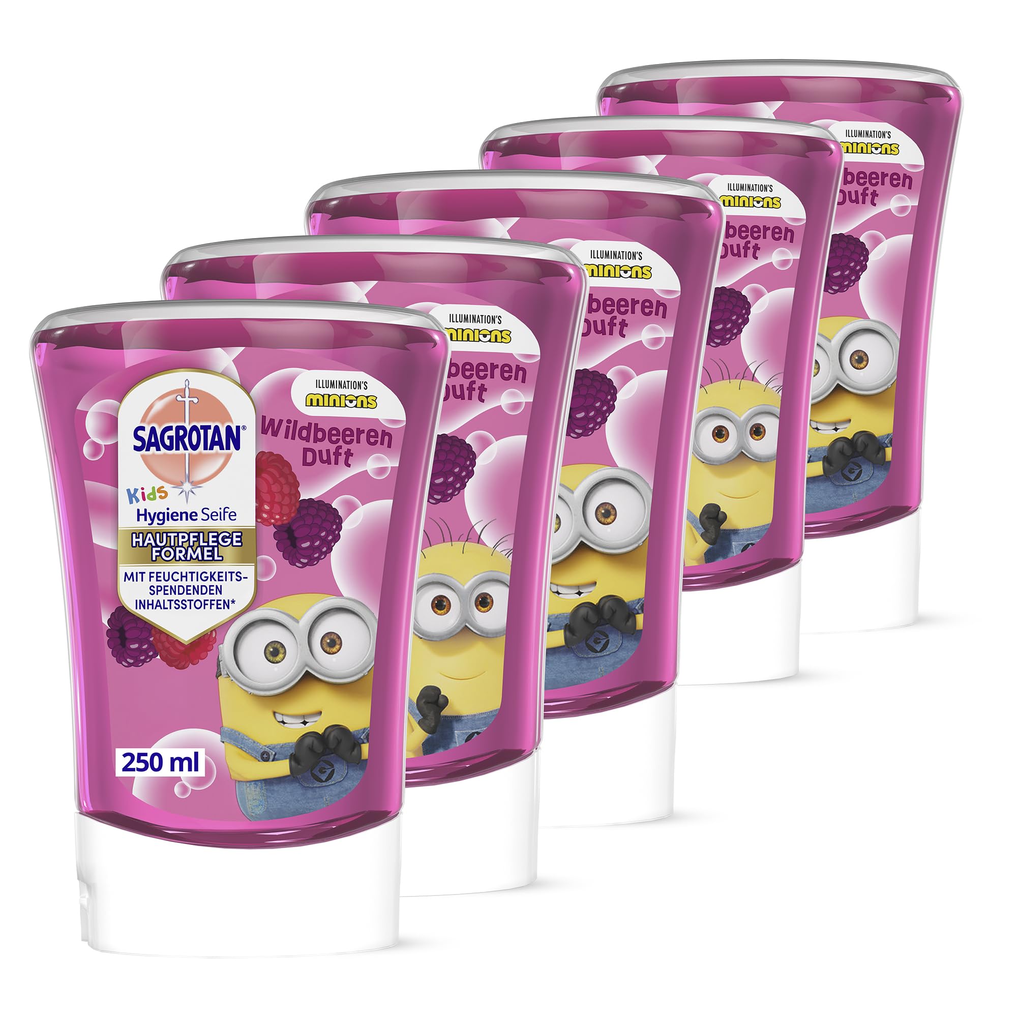 sagrotan-kids-no-touch-nachf-ller-wildbeeren-fl-ssig-handseife-5-x-250-ml image 1