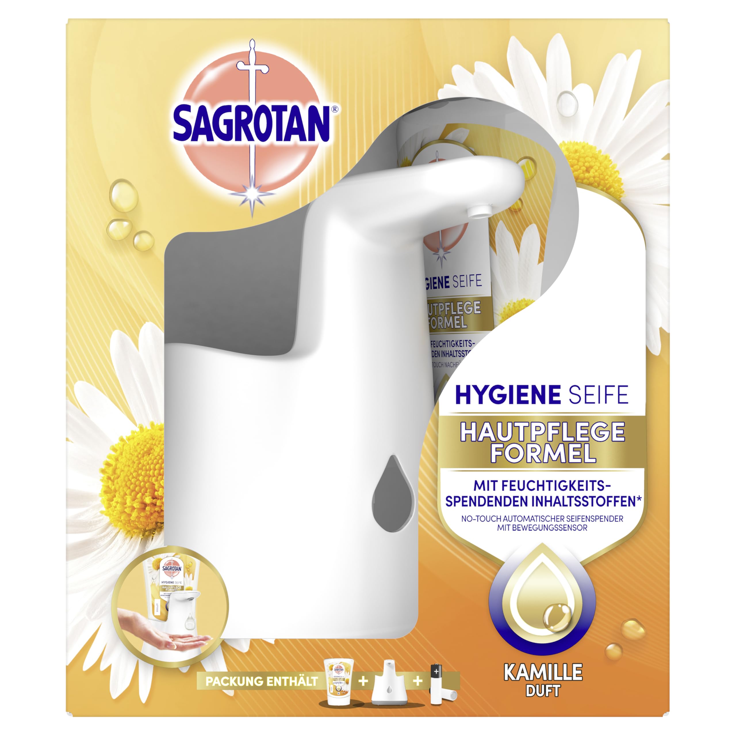 sagrotan-no-touch-starter-set-kamille-automatischer-seifenspender-inkl-250-ml-na image 1