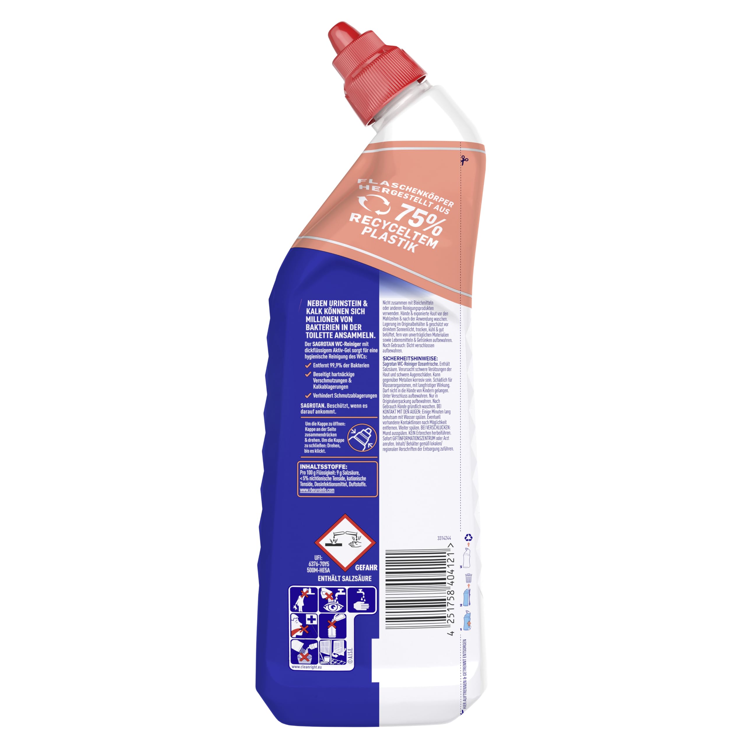 sagrotan-wc-reiniger-ozeanfrische-aktiv-gel-4-x-750-ml image 3